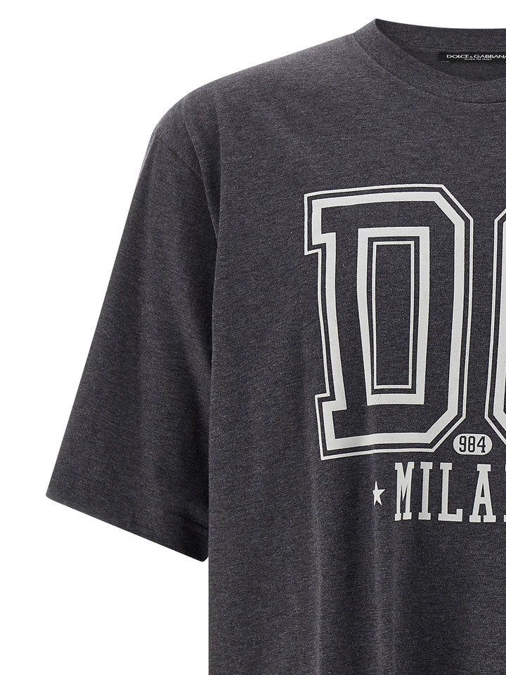 Dolce & Gabbana Flocked Print T shirt - Grigio | 0e5ab5500bdbbf0ff639c5189b705fa4e3a34692