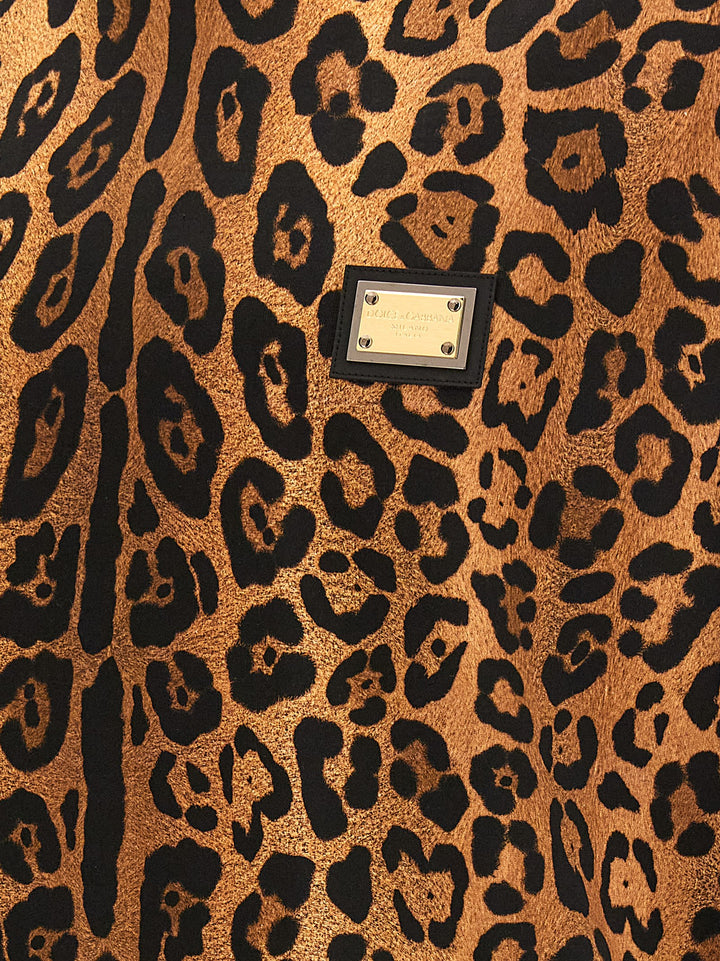 Leopard Print T Shirt Marrone