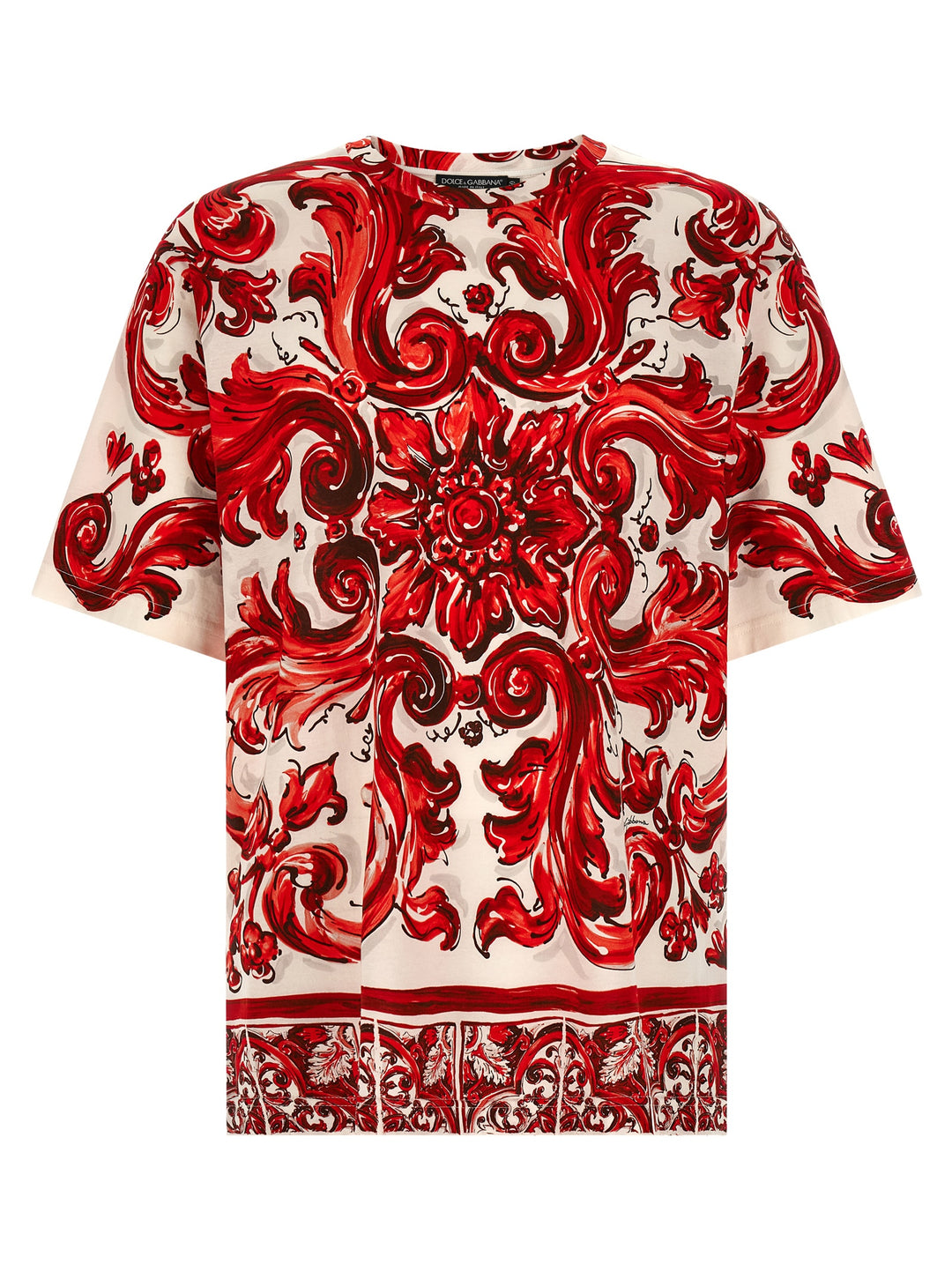 Dolce & Gabbana Maiolica T shirt - Rosso | 75a00c929b4a7fbce36a297d511e77e1f0ec1e21