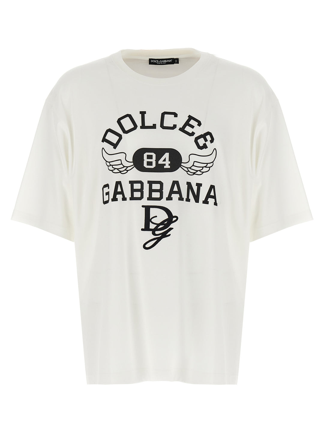 Dolce & Gabbana Logo Print T shirt - Bianco/Nero | 4e340be731465c31597f1492b6f81a0829113b89