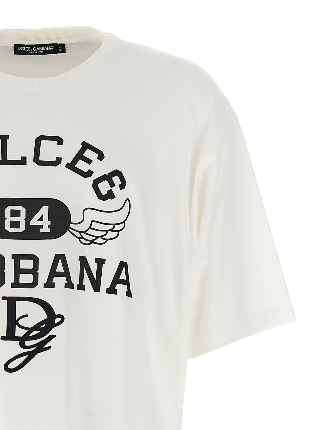 Dolce & Gabbana Logo Print T shirt - Bianco/Nero | 416676313748343a7abe28f880c65fc449abc0eb