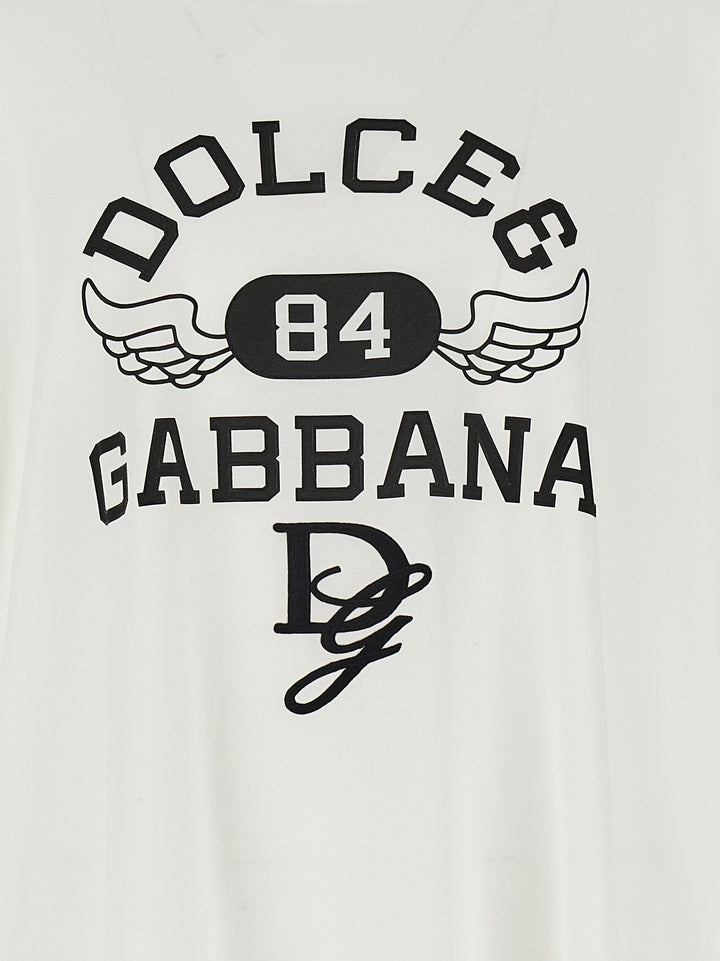 Dolce & Gabbana Logo Print T shirt - Bianco/Nero | 30560db6d6c36418034923b783858250e57740a4