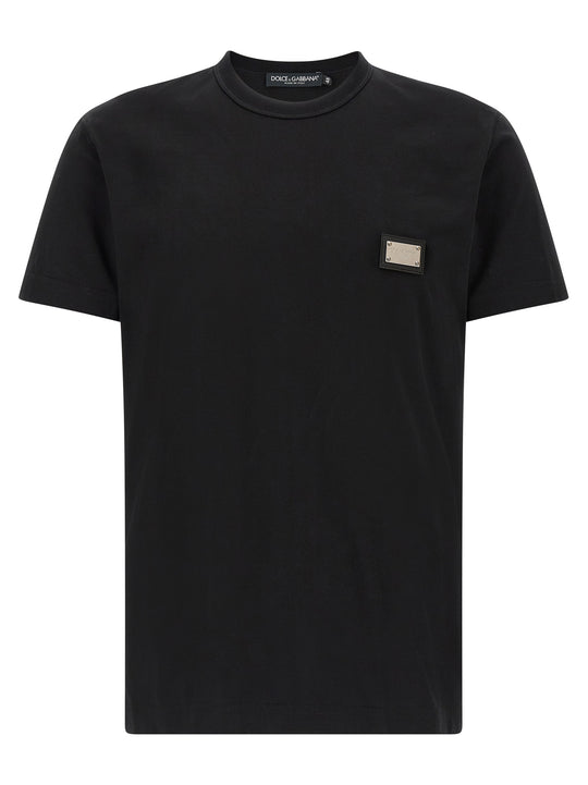 Logo Plate T Shirt Nero