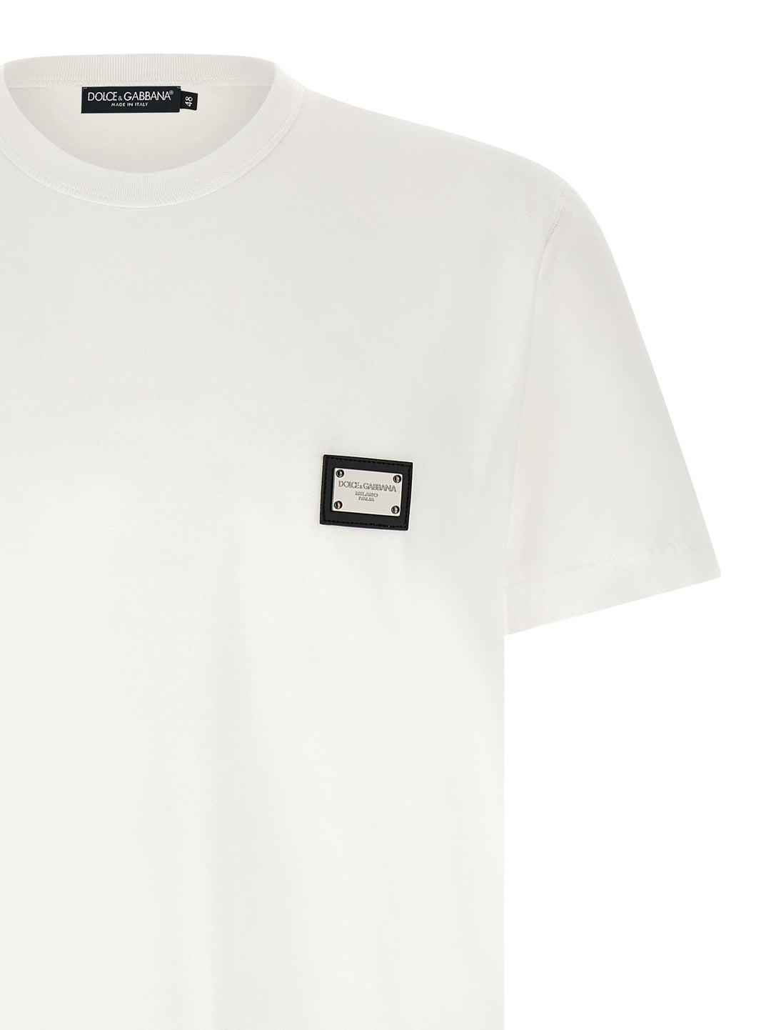 Dolce & Gabbana Logo Plate T shirt - Bianco | 570bdaa079c4d1aab25999d166e0660845f6756b