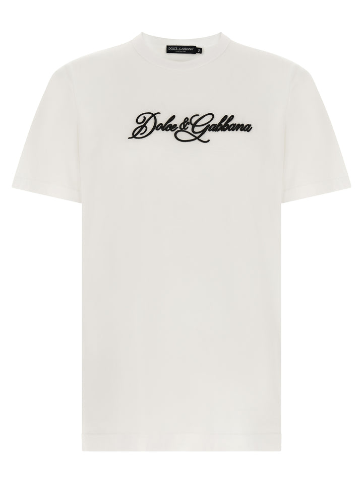 Dolce & Gabbana Logo Embroidery T shirt - Bianco | d803a98430354c614156b74b5efdc59cad02b7ba