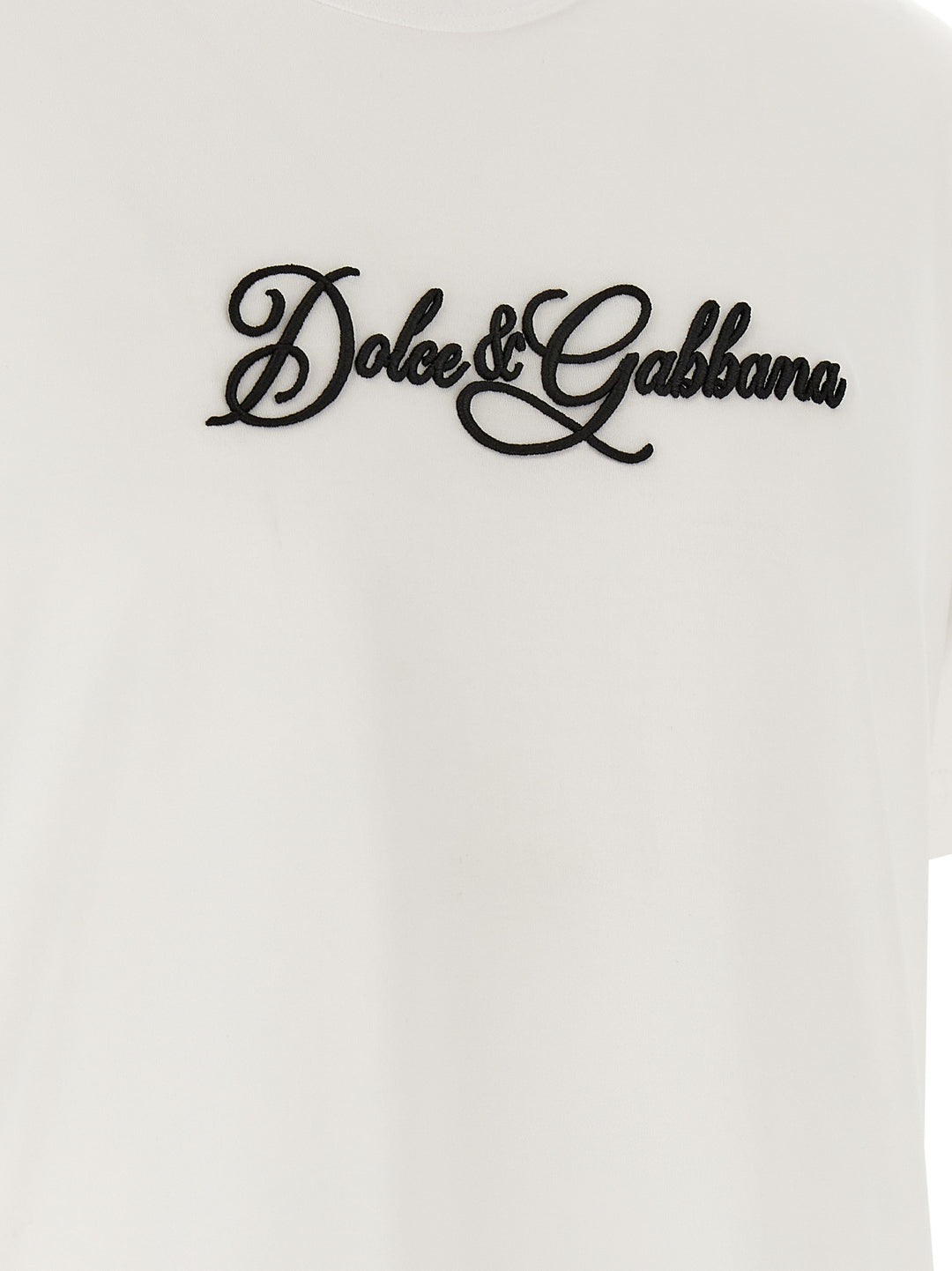 Dolce & Gabbana Logo Embroidery T shirt - Bianco | f0ec8e250cf332930c7d25f57f44f2b6ce05fcea
