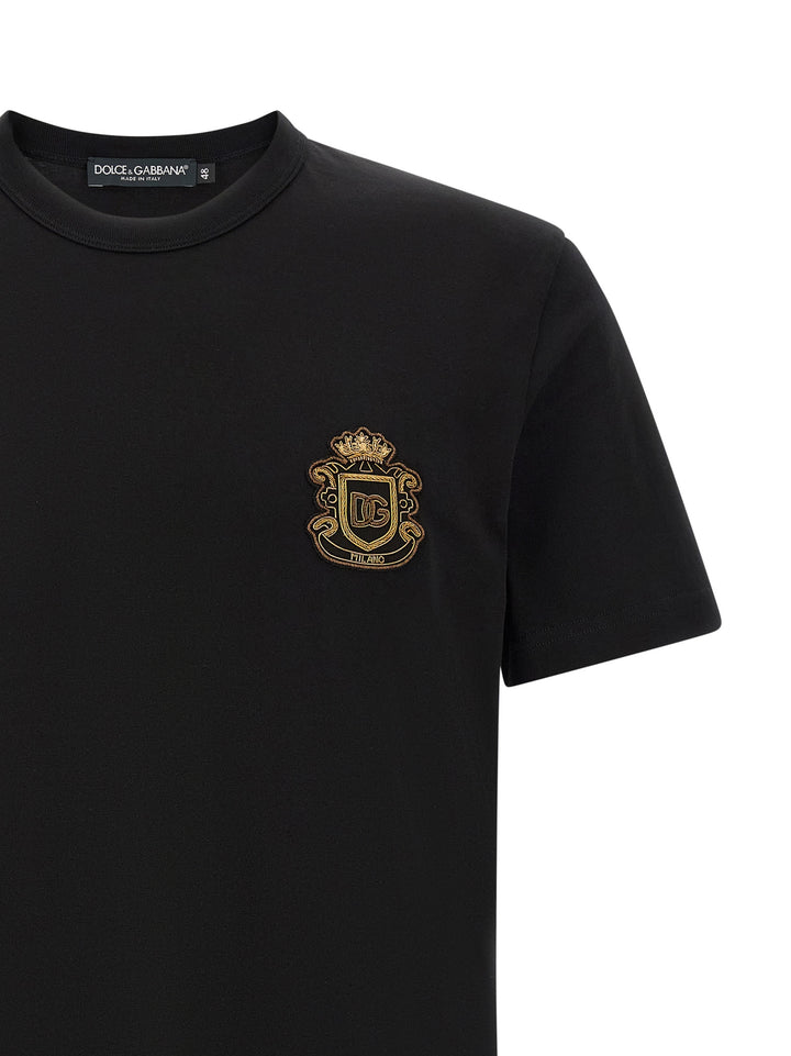 Dolce & Gabbana Heraldic Patch T shirt - Nero | 71f245586ff5b7ff360669c2bafb6a0ac0255799
