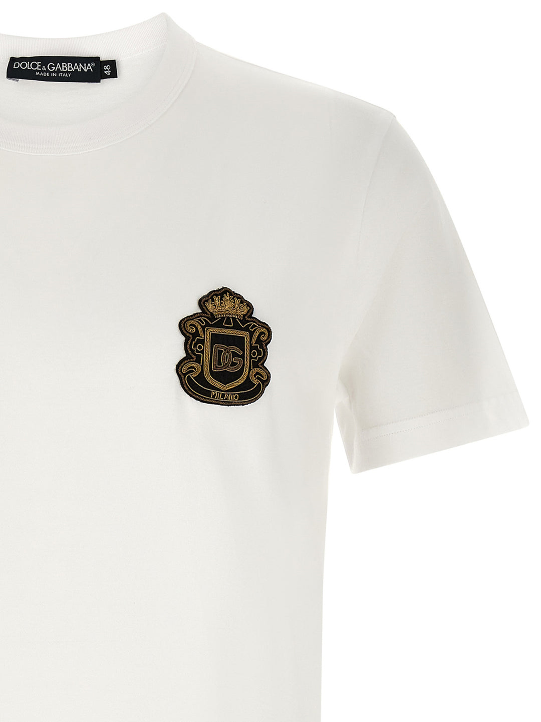 Dolce & Gabbana Heraldic Patch T shirt - Bianco | 6e248ff5121f88aa844322958b4e460d55228b8d