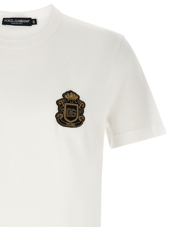 Dolce & Gabbana Heraldic Patch T shirt - Bianco | 6e248ff5121f88aa844322958b4e460d55228b8d