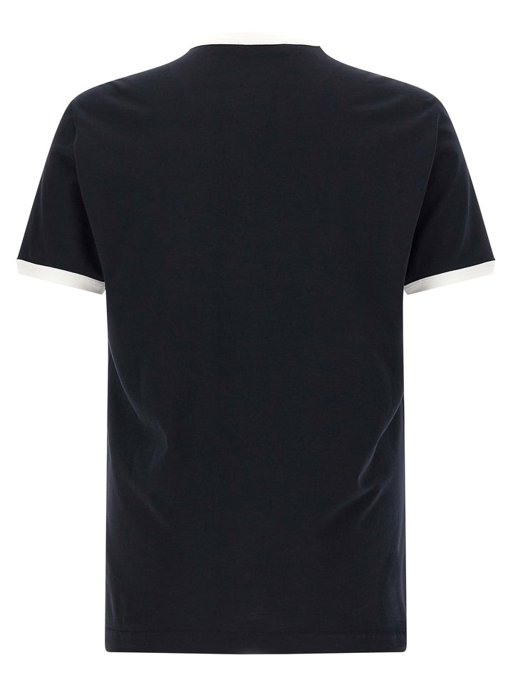 Dolce & Gabbana Velvet Logo T shirt - Blu | 82cd23d4a07cd75ea07f9f99aa2f15bb221baa80