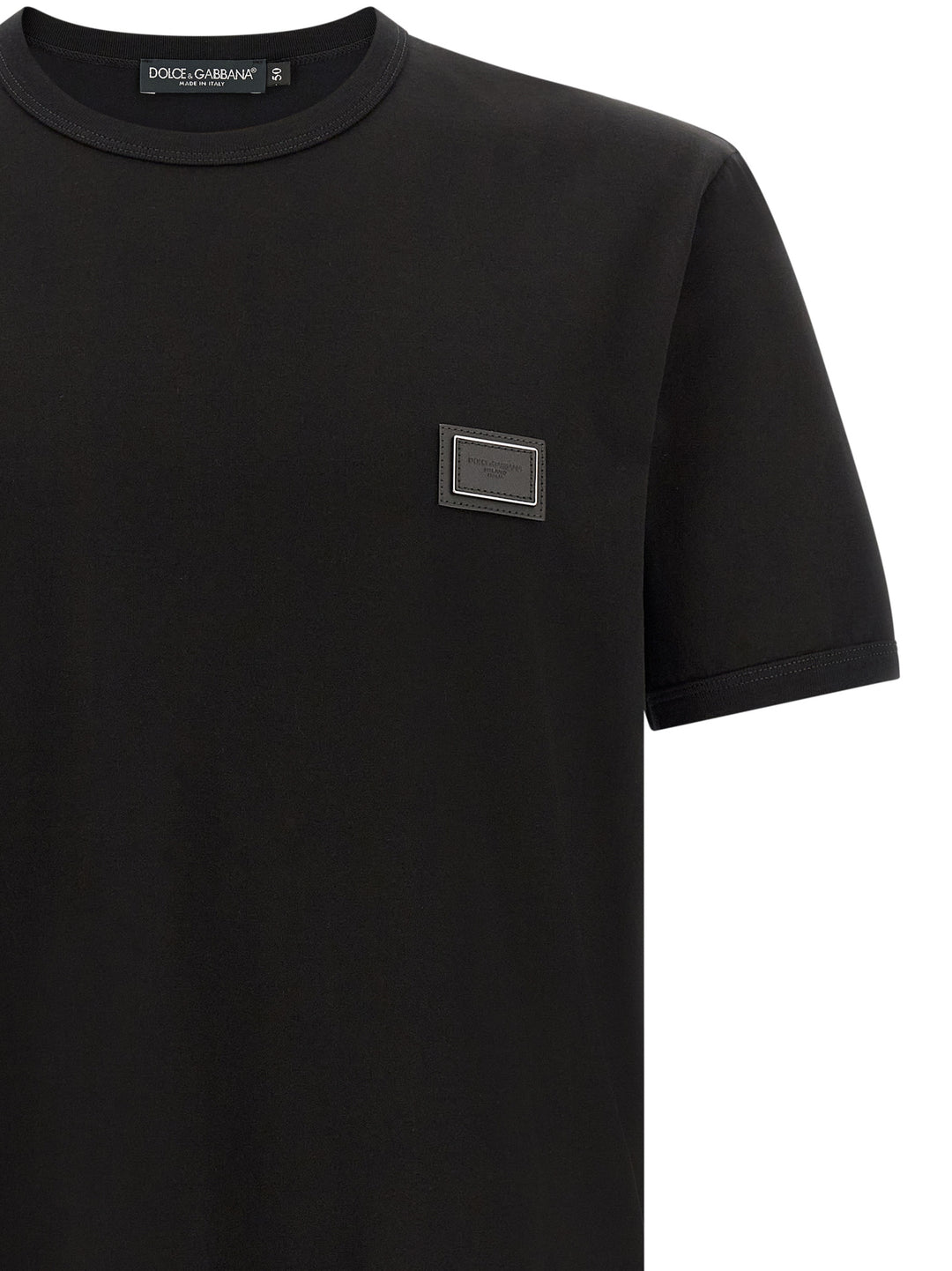 Dolce & Gabbana Metal Plate T shirt - Nero | 605523d50492d888b293ae95455b829c90697214