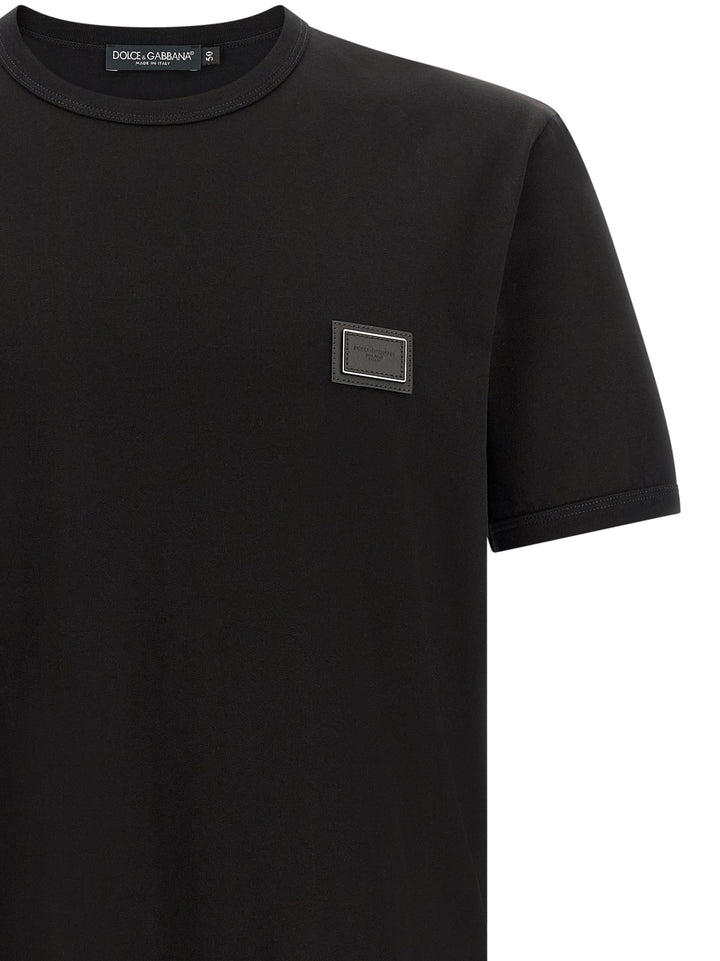 Dolce & Gabbana Metal Plate T shirt - Nero | 605523d50492d888b293ae95455b829c90697214