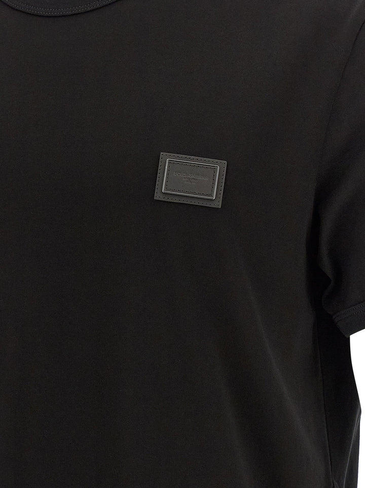 Dolce & Gabbana Metal Plate T shirt - Nero | 3fc3aa9f725f93bf4716ea46b4e7d205d4d885c9