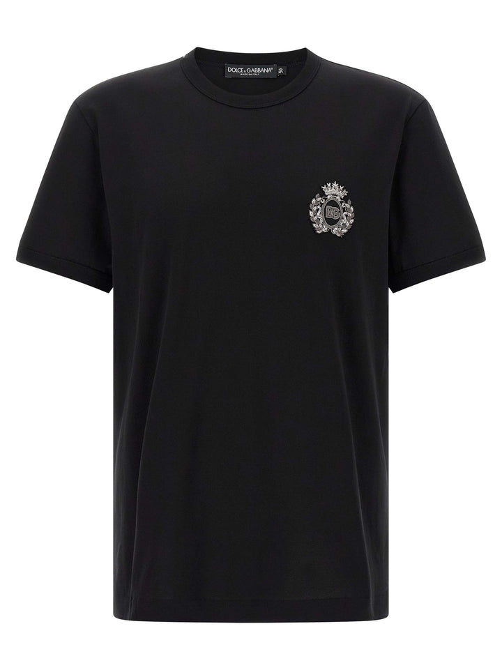 Dolce & Gabbana Heraldic Patch T shirt - Nero | b70e15424f7a085a9a17b0a1e5aad03c34e24779