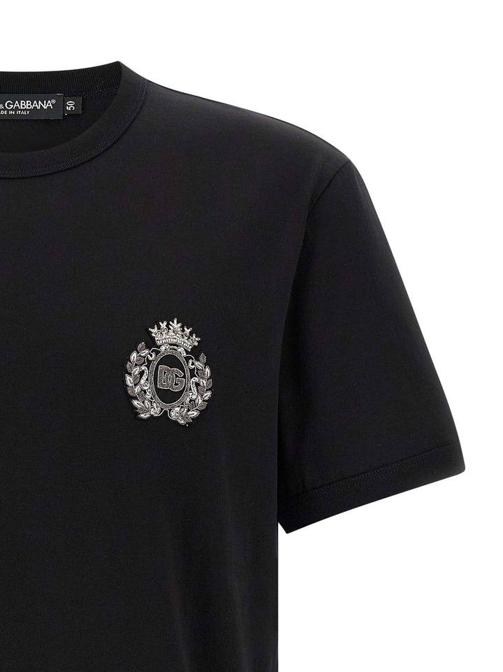 Dolce & Gabbana Heraldic Patch T shirt - Nero | 94aa1abe443b01577b62983e0a886864a897b1c3