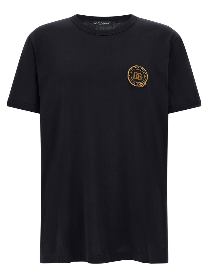 Dolce & Gabbana Logo Patch T shirt - Blu | 178dccb9a1796a516c39be6177585599e89ed79f
