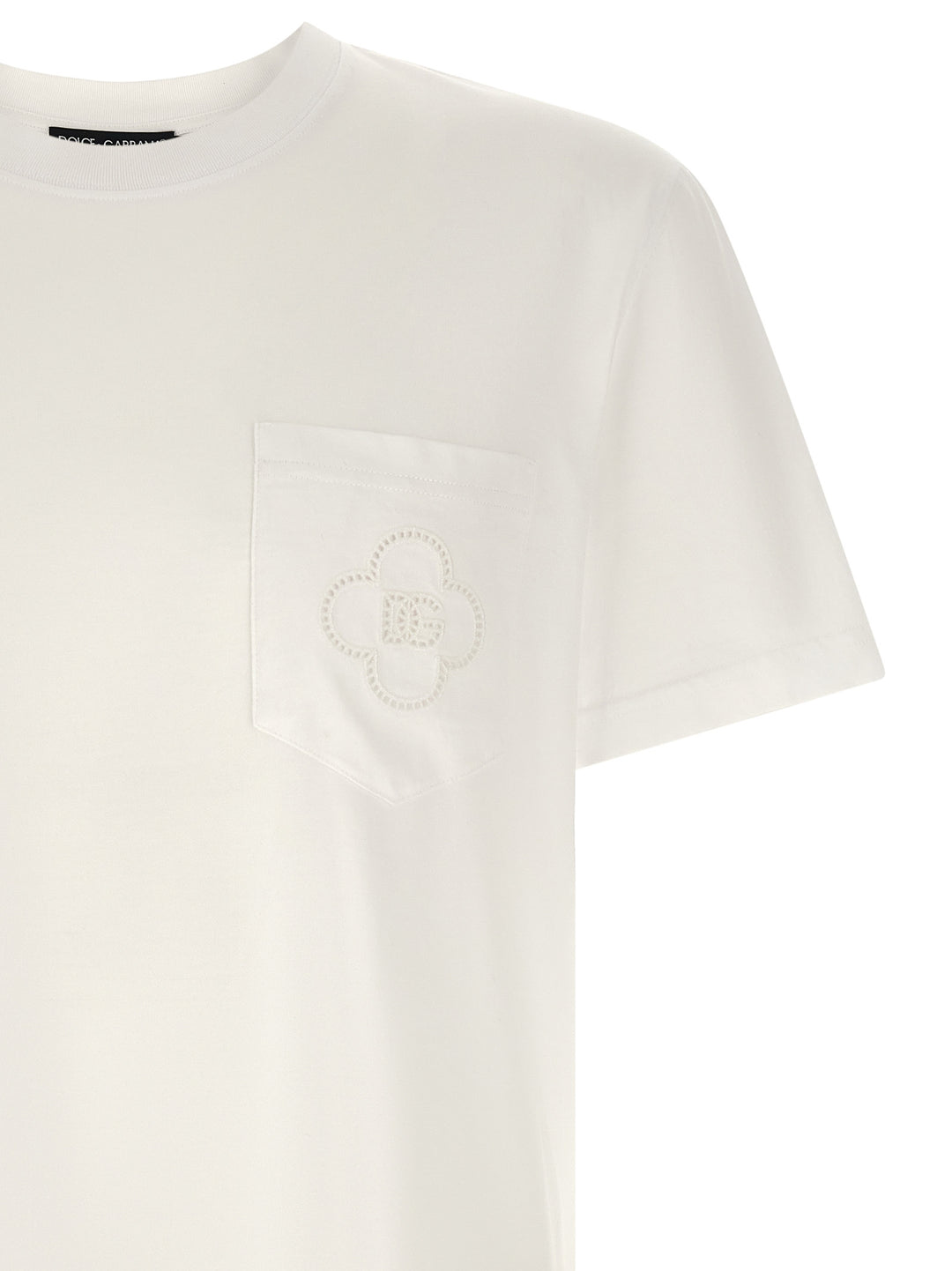 Dolce & Gabbana Openwork Logo T shirt - Bianco | c4a50b56d94afafce78da67a77f2838bf9d5492f