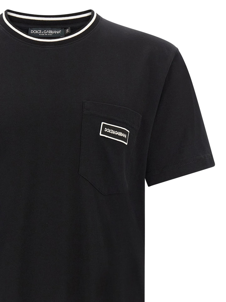 Dolce & Gabbana Logo Pocket T shirt - Nero | 910ba846fcbf57fb3669a6c4f49496dbee5c2166