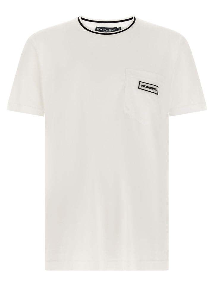 Dolce & Gabbana Logo Pocket T shirt - Bianco | 0f26c1f48225f12ed351179d8e527e6c49d53868