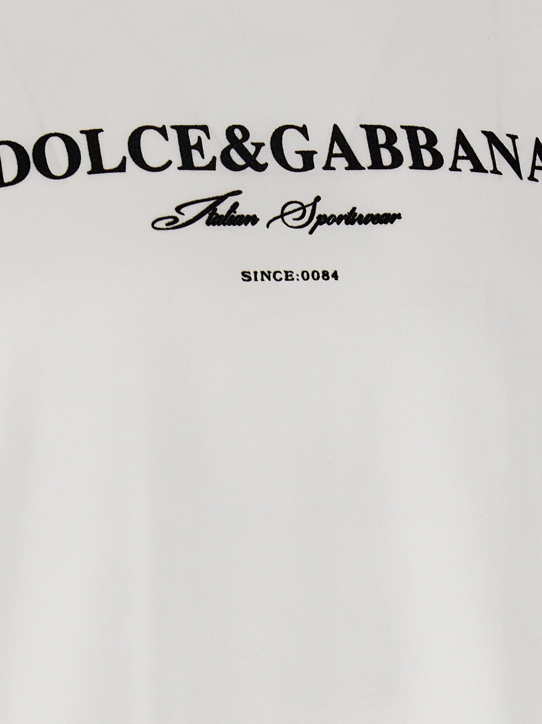 Dolce & Gabbana Flock Print T shirt - Bianco/Nero | 937b6ae84b654844e090d3812f14cd0313ee6073