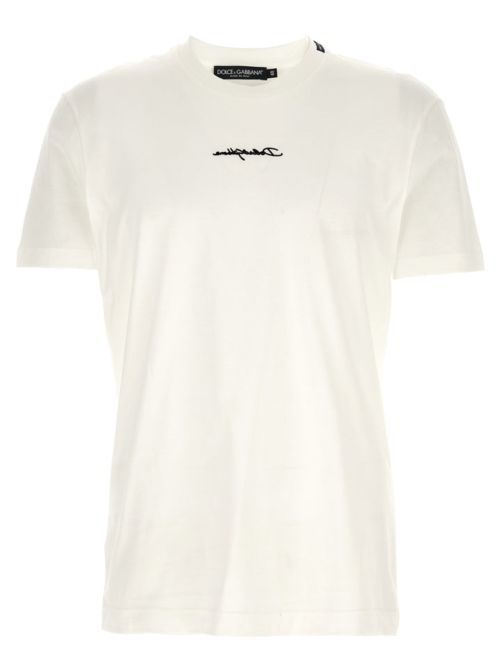 Dolce & Gabbana Logo Patch T shirt - Bianco | 67db60bc1e3f065ad2d4b0e13298db4727aa9e25