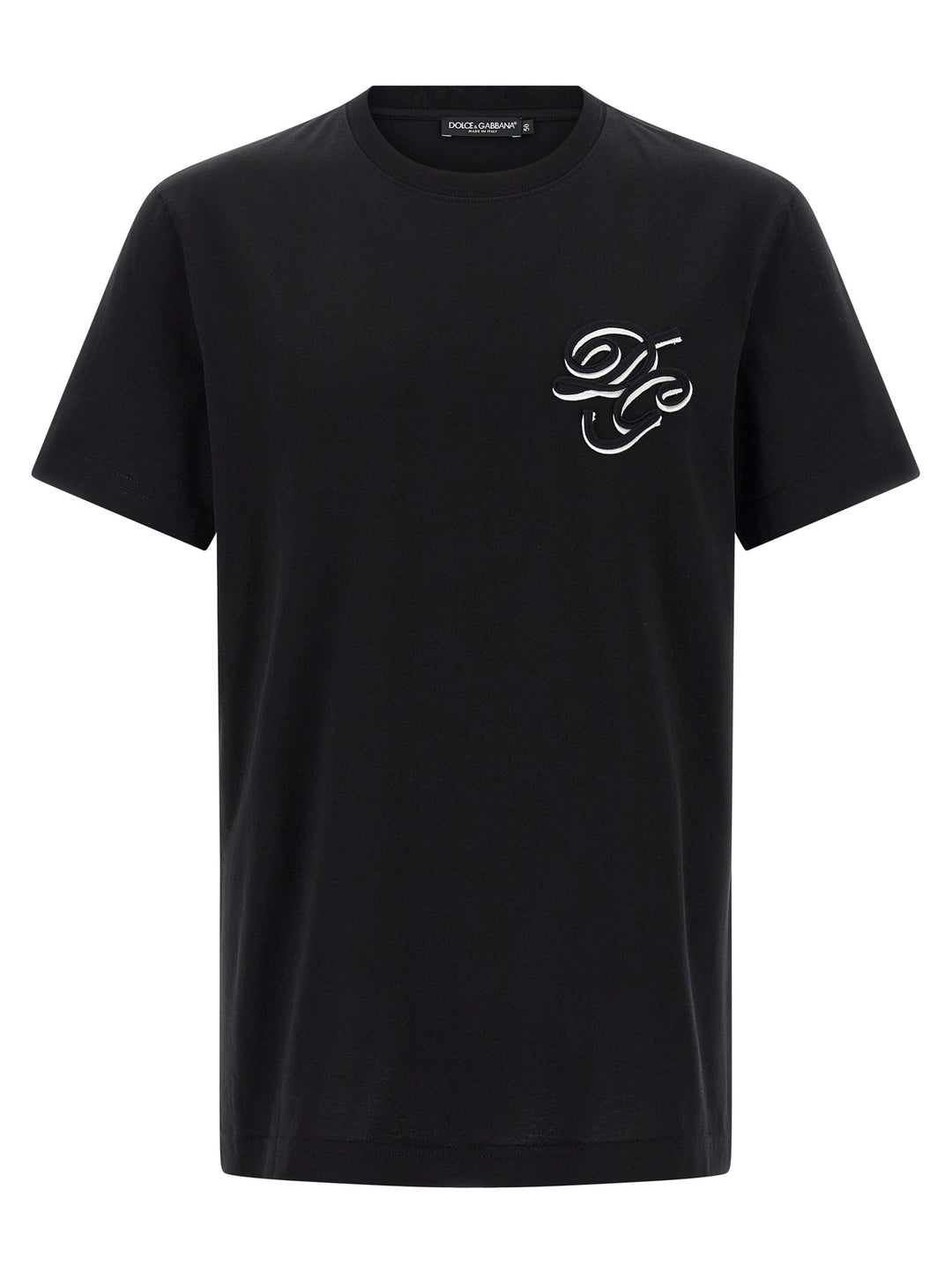Dolce & Gabbana Double Embroidery T shirt - Nero | 76e39711bf3a3ec425452fbd4fa8fbc46d2d8ac7