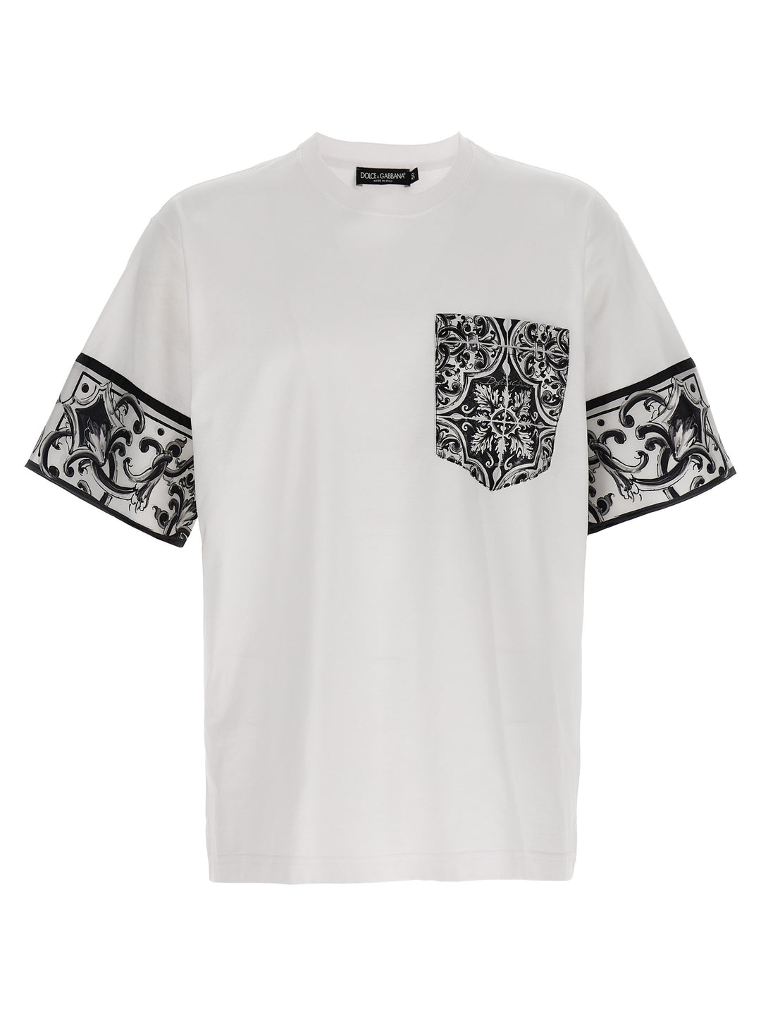 Dolce & Gabbana Maiolica T shirt - Bianco/Nero | 13477cf3732dd1b0e93fe772234be6f6205dcdc5