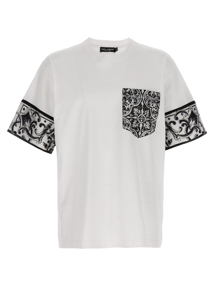 Dolce & Gabbana Maiolica T shirt - Bianco/Nero | 13477cf3732dd1b0e93fe772234be6f6205dcdc5