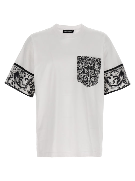 Maiolica T Shirt Bianco/Nero