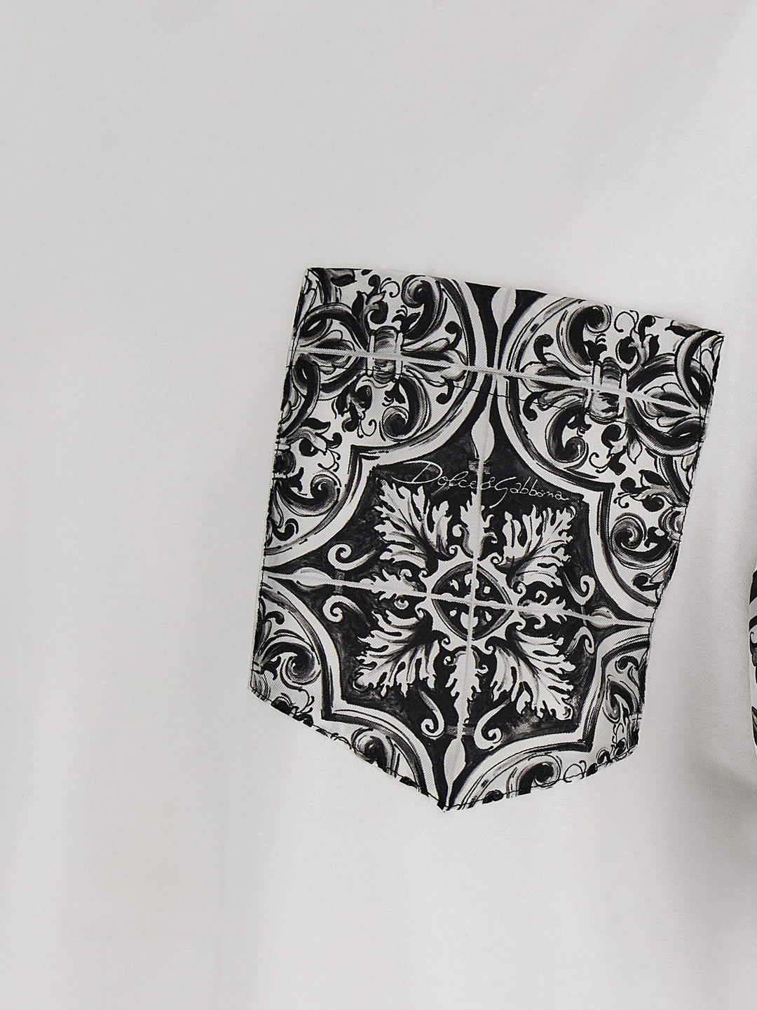 Dolce & Gabbana Maiolica T shirt - Bianco/Nero | 33b3fc51ab4de7672dc34c22cea1b37fbb85375e