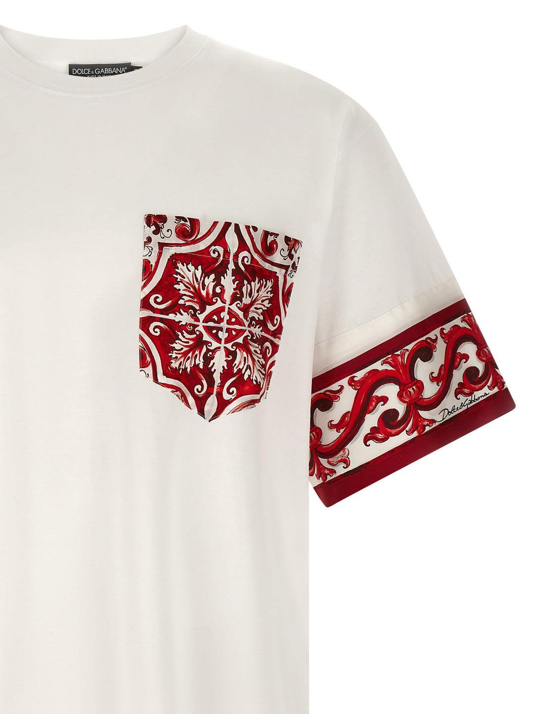 Dolce & Gabbana Maiolica T shirt - Rosso | afb18ca5476100b15ebc68a5fd95bfa7555bd974