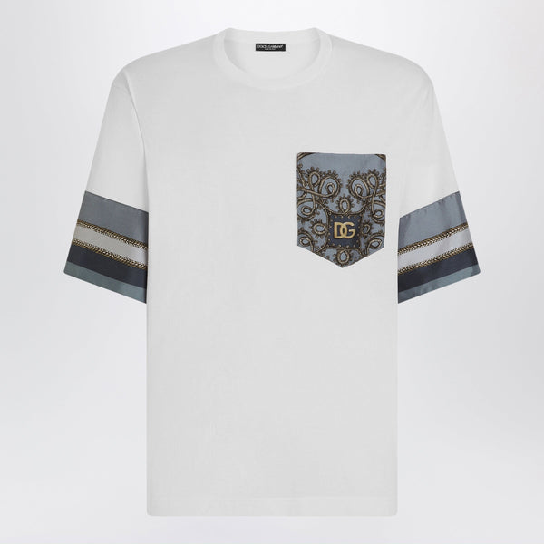 White Jersey T-Shirt With Print