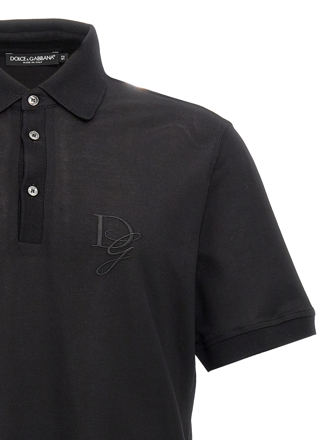 Dolce & Gabbana Logo Embroidery  Shirt Polo - Nero | 97e8709a334005727299a5b7a50d8e961db6527f