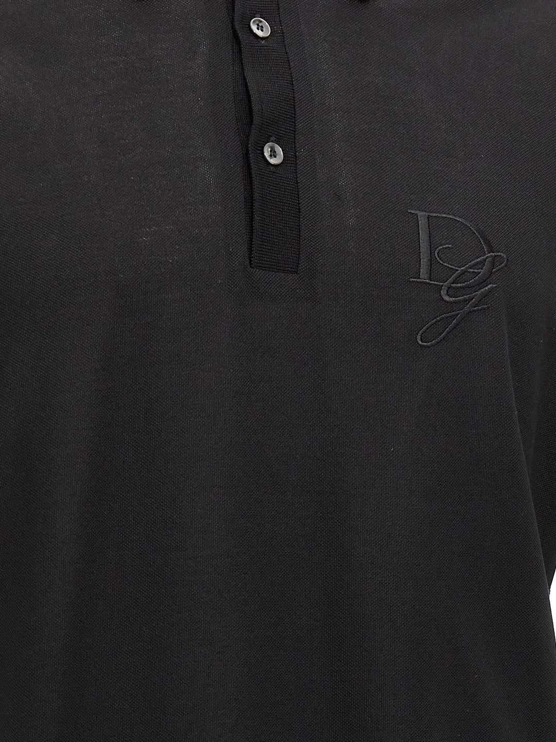 Dolce & Gabbana Logo Embroidery  Shirt Polo - Nero | 167e3eda72acf073601cb7b09e59cdc25fcb6d8b