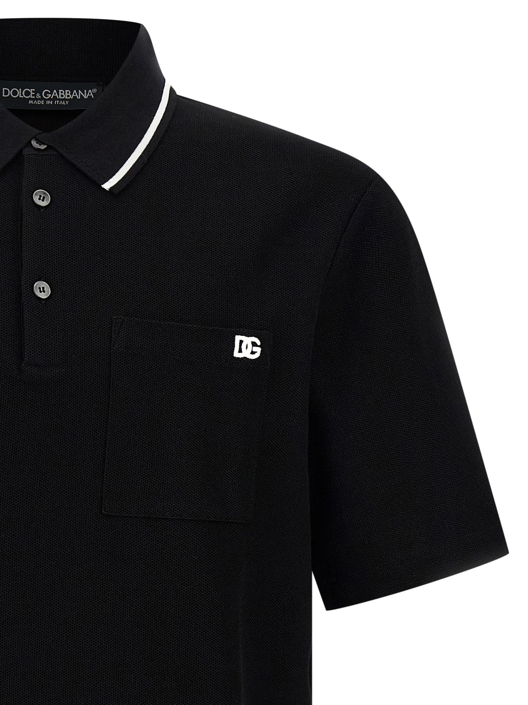 Dolce & Gabbana Embroidery  Shirt Polo - Nero | 08f2b799d78d250e0ac42714792e0a6d4cbebb0a