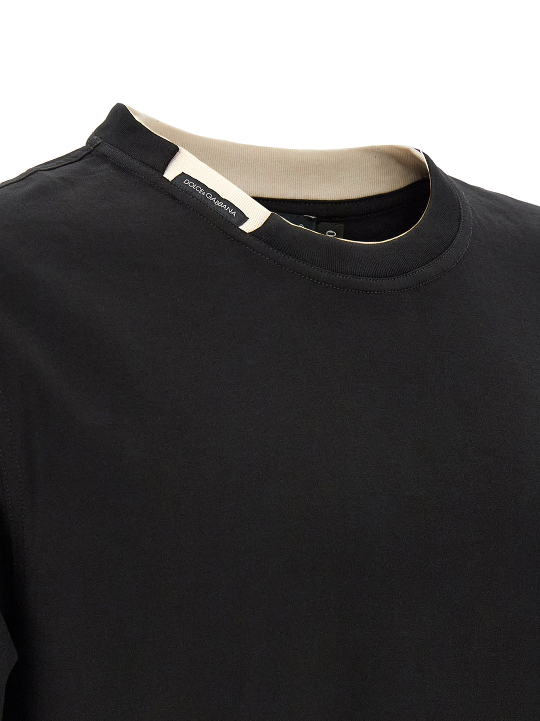 Dolce & Gabbana Double-Layer Collar T shirt - Nero | 44cfd21bea214bca7f449c5e261681ea8fe6a373