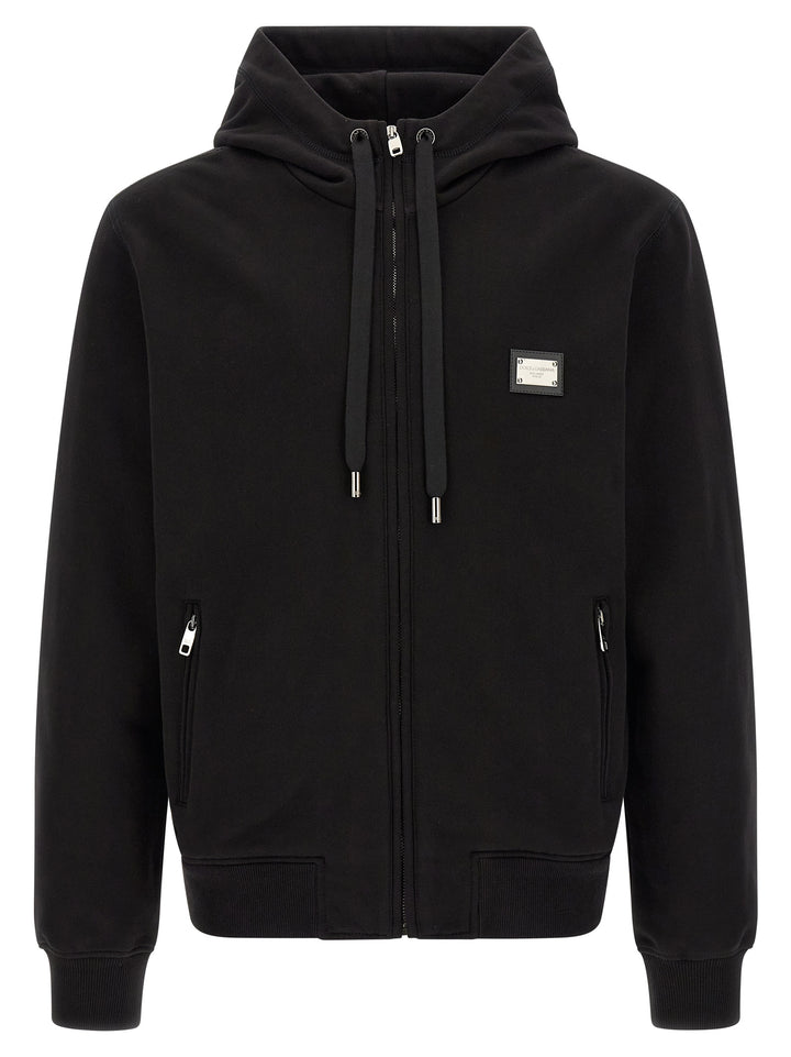 Dolce & Gabbana Logo Plaque Hoodie Felpe - Nero | c5e37a215cc5e8586dd27d6c4416ddf3c3c43a86