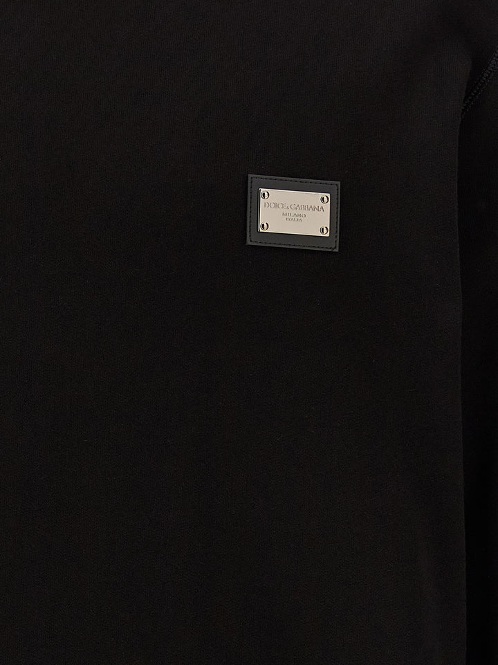 Dolce & Gabbana Logo Plate Felpe - Nero | df31b95f40d0c5e8ba4fb490869d893a244d54dd