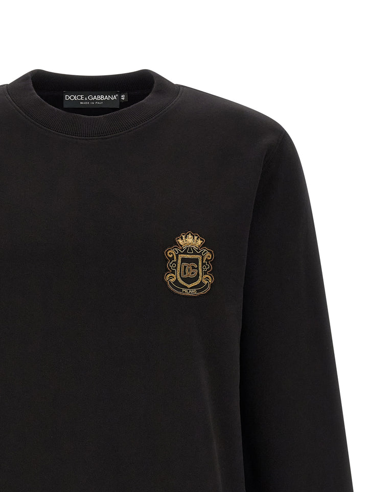 Dolce & Gabbana Heraldic Patch Felpe - Nero | eacbd3db2cf817c312fbafb4c5ed066bd03479ef