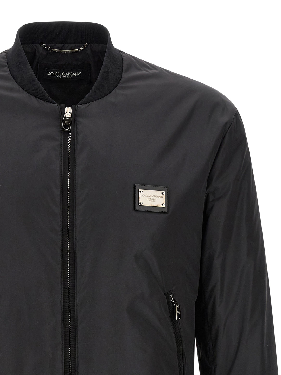 Dolce & Gabbana Logo Plaque Bomber Jacket Puffer Jackets - Nero | 64f561fc7f61846adf12ea5c464553d334076d75