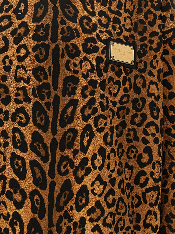 Leopard Print Felpe Marrone