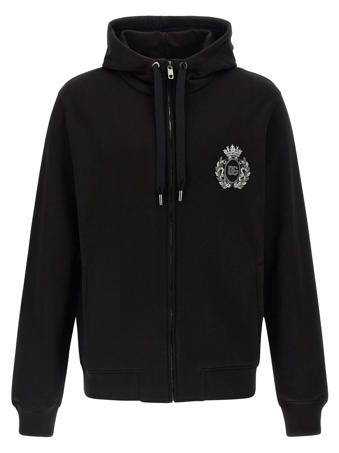 Dolce & Gabbana Heraldic Patch Hoodie Felpe - Nero | 29a6155d1be206d78d00d64f80d90351f116e611