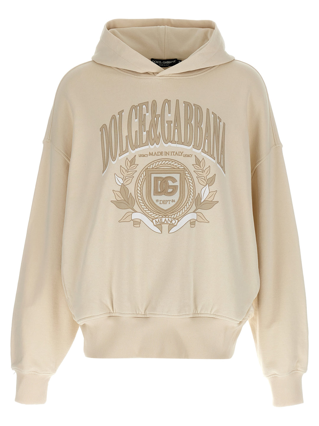 Dolce & Gabbana Embroidered Hoodie Felpe - Beige | 56ad4f238e7f4ae4e5000eeabe646ecacdbb97c8