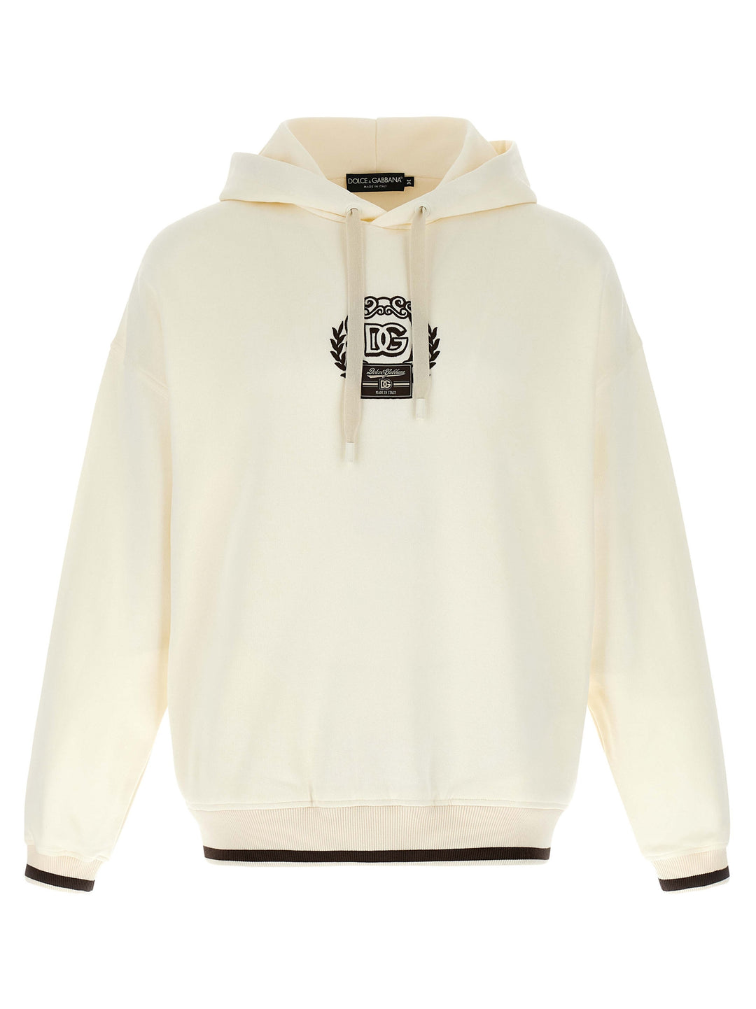 Dolce & Gabbana Logo Embroidery Hoodie Felpe - Bianco | a1267992ad82b27bac211fb274105ed0808c8e6b