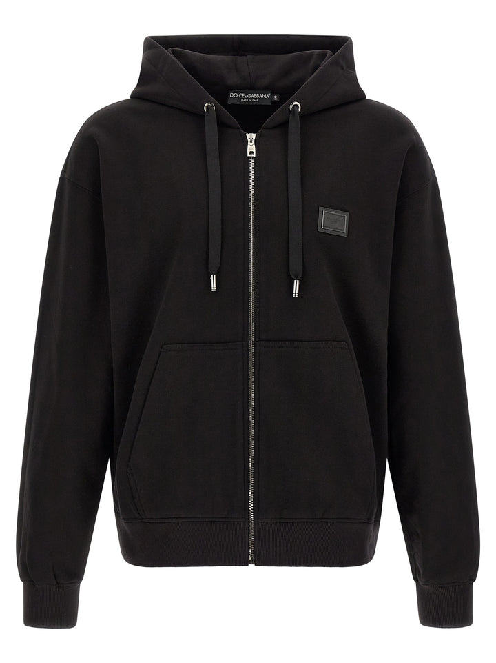 Dolce & Gabbana Logo Plaque Hoodie Felpe - Nero | c44baad51e4775502984c8f0608f368896b69f84