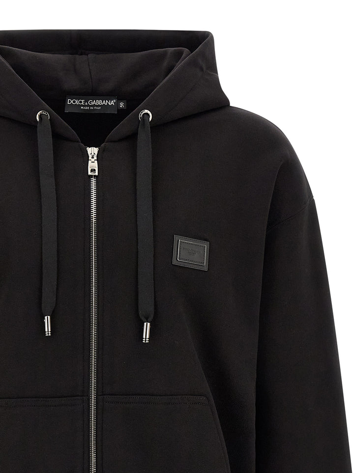 Dolce & Gabbana Logo Plaque Hoodie Felpe - Nero | 64dbb8953765cdc5812f75decd9d40498fb59c86