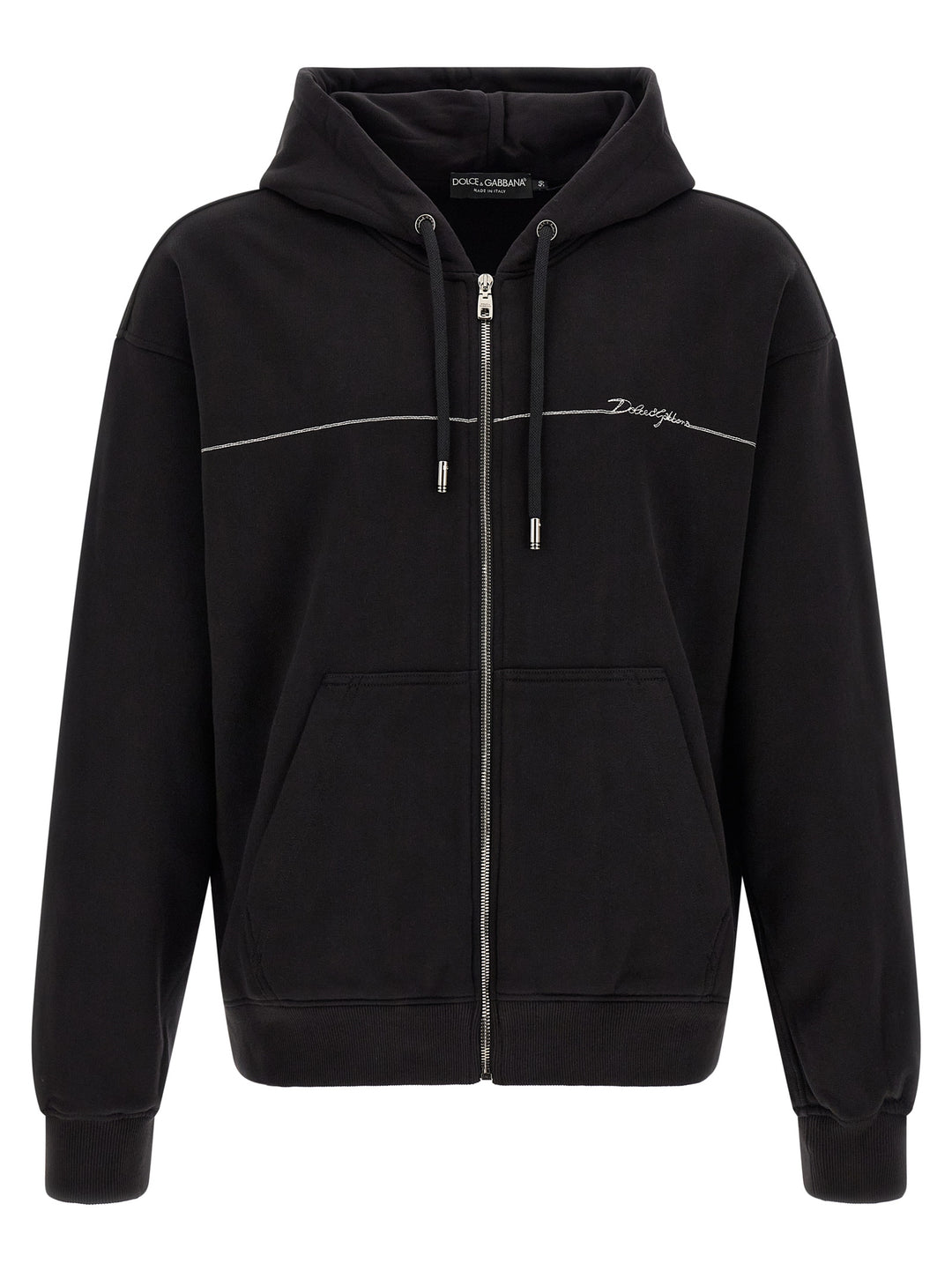 Dolce & Gabbana Logo Embroidery Hoodie Felpe - Nero | 7a828c4e6434af344d01ea725933109b75c37759