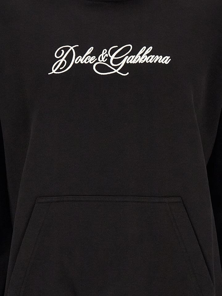 Dolce & Gabbana Logo Embroidery Hoodie Felpe - Nero | fc9d277121c0c354d259b56b45917576c6ccbba8
