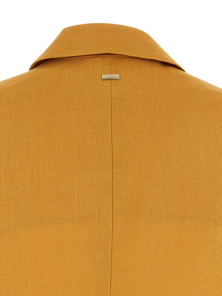 Herno Linen Vest Gilet - Giallo | 01a4c08146e8ca2d6c6e2756582ae18ec97eba67
