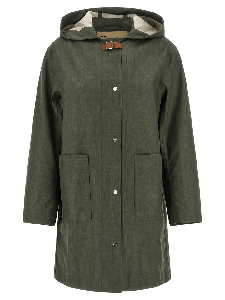 Herno Linen Raincoat Trench e Impermeabili - Verde | 56e97b5335af1db134cde4594899127119ddf1b8